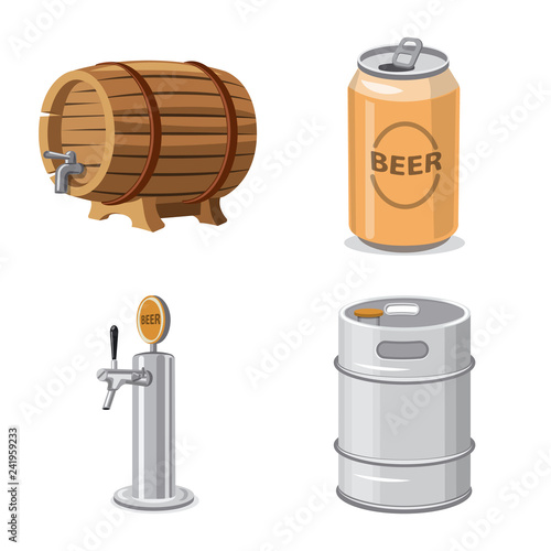 Vector design of pub and bar sign. Collection of pub and interior vector icon for stock.