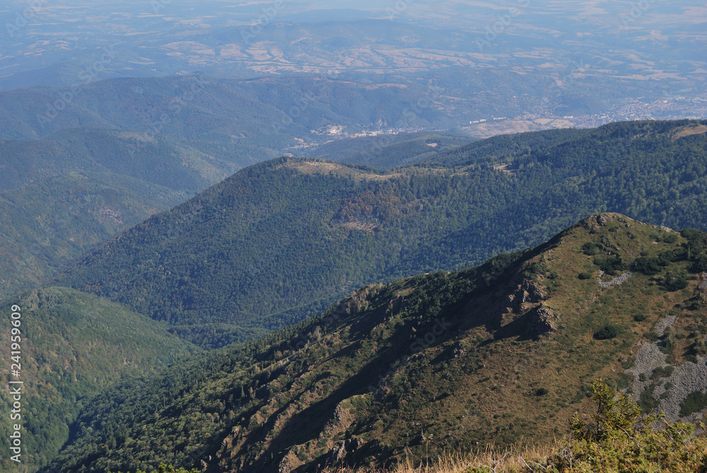 View from Kom peak in Stara Planina, Berkovitsa, Bulgaria