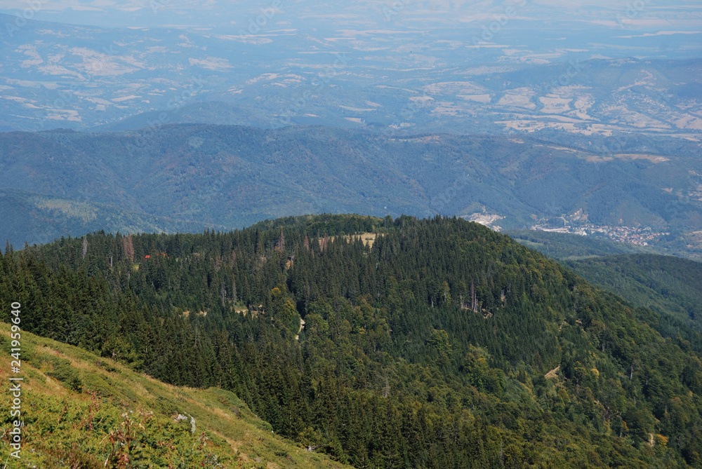 View from Kom peak in Stara Planina, Berkovitsa, Bulgaria