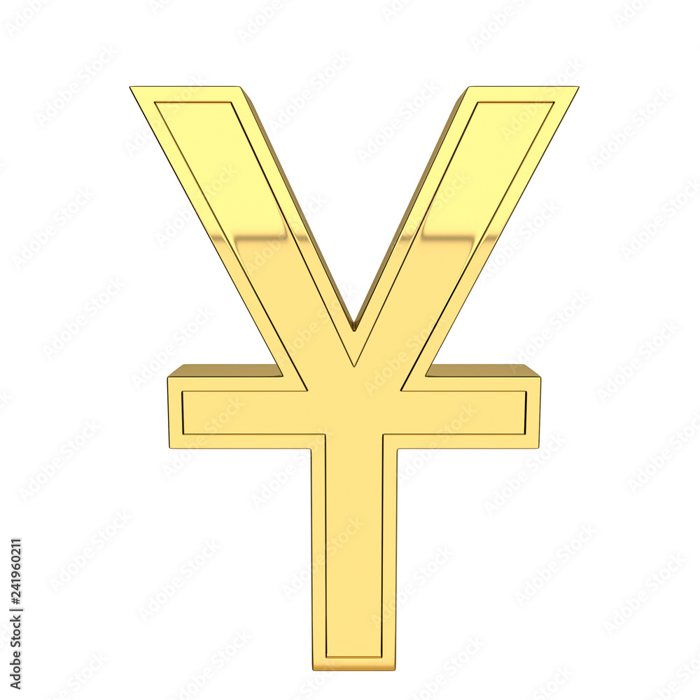3D render of currency symbol, metallic, gold color. 3D render of currency symbol, metallic, gold color.