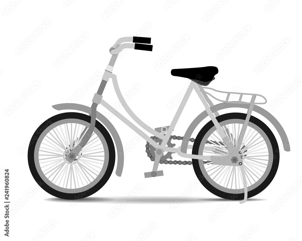 Fototapeta premium Vintage bicycle on white background.