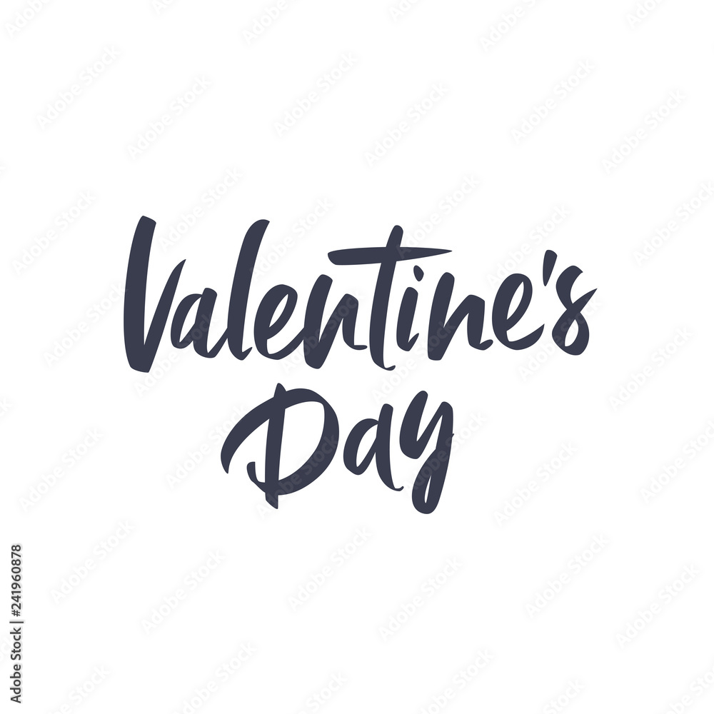 Valentines day lettering isolated text, Vector illustration Valentines day lettering isolated text, Vector illustration