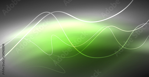 Neon lines wave background. Abstract composition