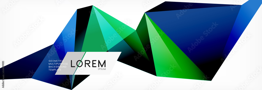 3d card on light backdrop. Abstract triangle pattern. Futuristic geometric background. 3d card on light backdrop. Abstract triangle pattern. Futuristic geometric background.