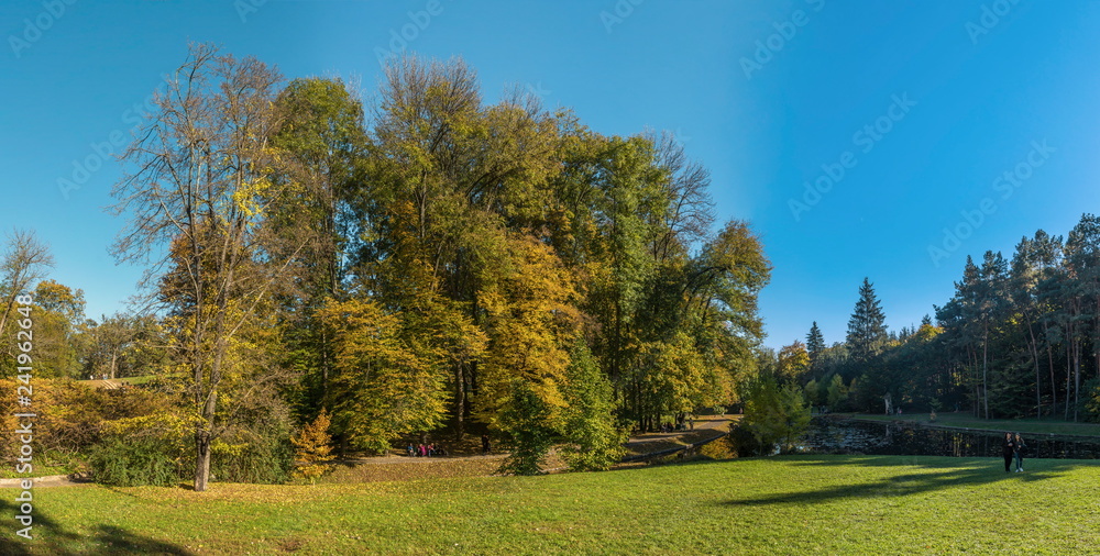 Autumn in Sofiyivka Park in Uman, Ukraine