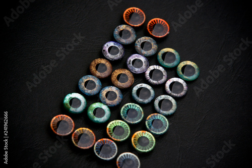 Plastic big eyes dolls in different colors