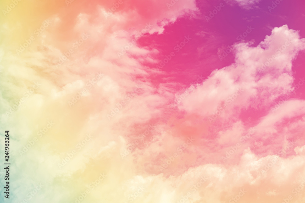Sun and cloud background with a pastel colored
Sun and cloud background with a pastel colored