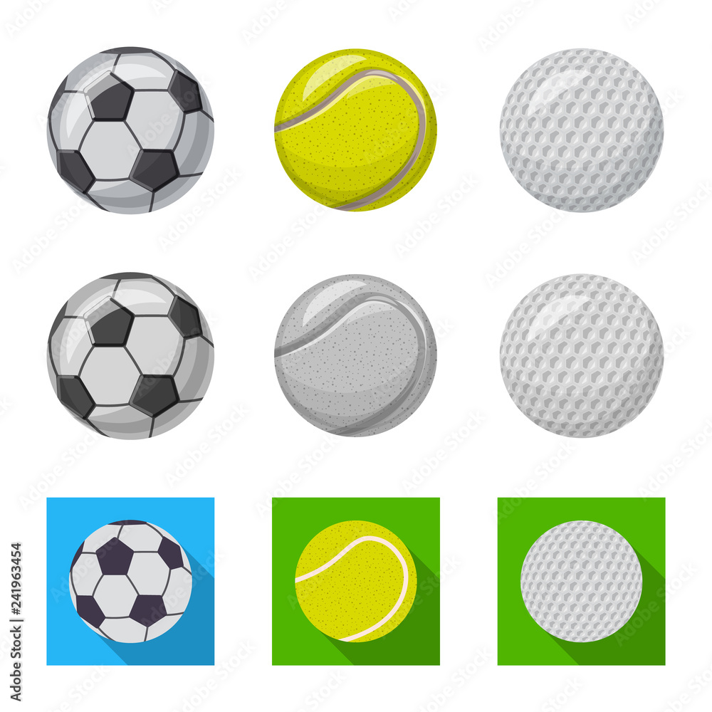 Vector design of sport and ball icon. Collection of sport and athletic stock symbol for web. Vector design of sport and ball icon. Collection of sport and athletic stock symbol for web.