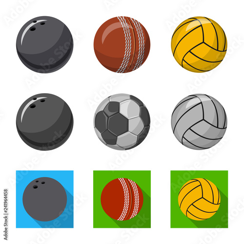Isolated object of sport and ball sign. Collection of sport and athletic stock symbol for web.