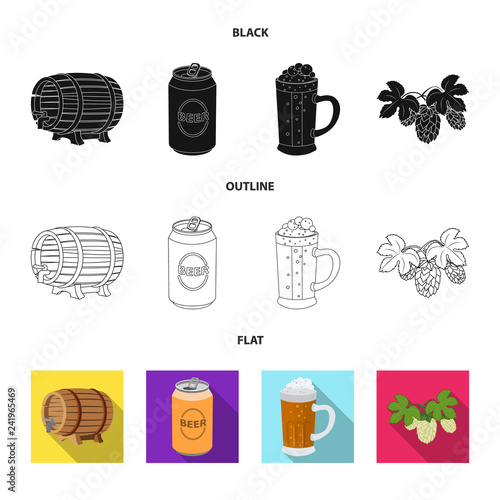 Vector design of pub and bar logo. Collection of pub and interior stock vector illustration.