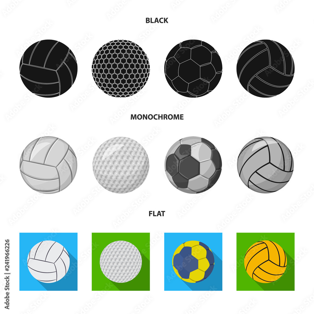 Isolated object of sport and ball symbol. Collection of sport and athletic vector icon for stock. Isolated object of sport and ball symbol. Collection of sport and athletic vector icon for stock.