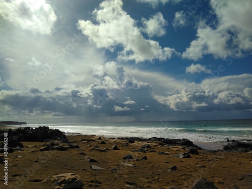 stormy clouds over the sea