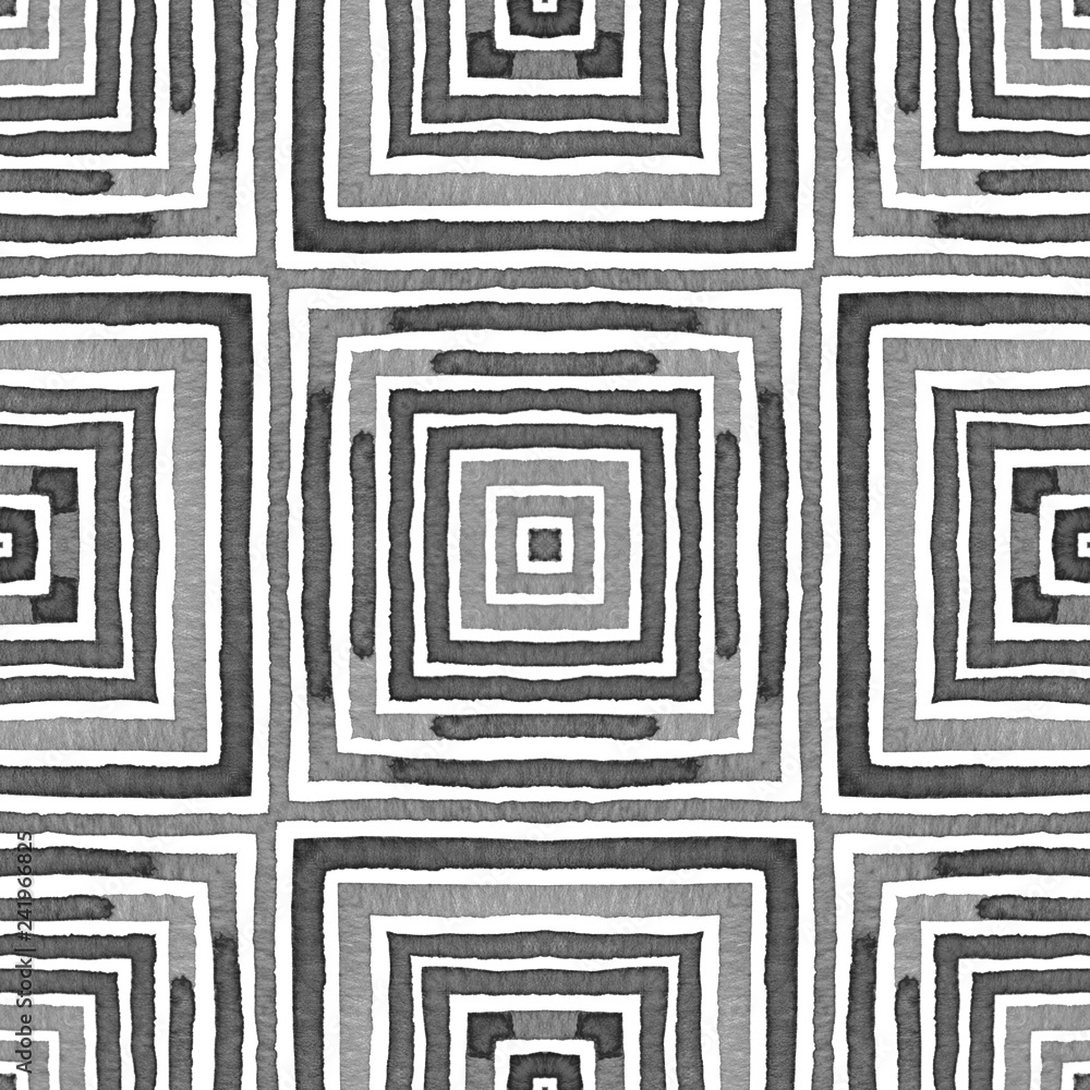 Black and white Geometric Watercolor. Creative Sea Black and white Geometric Watercolor. Creative Sea