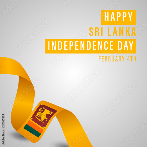 Happy Sri Lanka Independence Day Vector Template Design Illustration