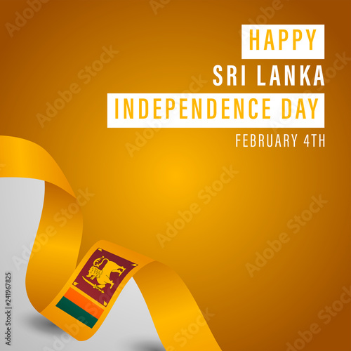 Happy Sri Lanka Independence Day Vector Template Design Illustration