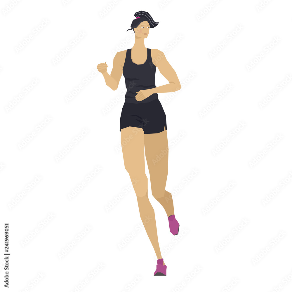 Fitness for women Running Isolated object People Vector illustration Fitness for women Running Isolated object People Vector illustration