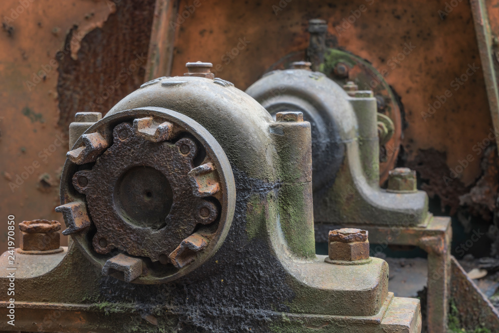 bearing blocks of a historic machine bearing blocks of a historic machine