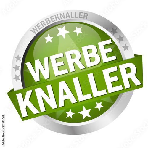 Button with banner Werbeknaller