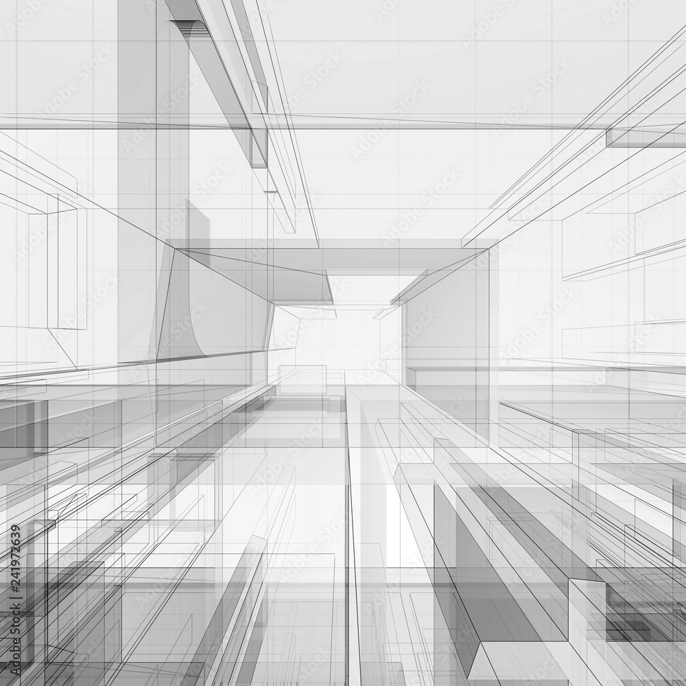 Abstract architecture 3d rendering Abstract architecture 3d rendering