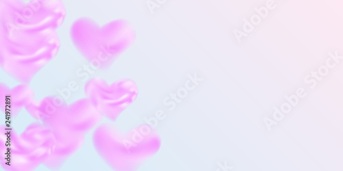 Hearts of confetti for valentines day