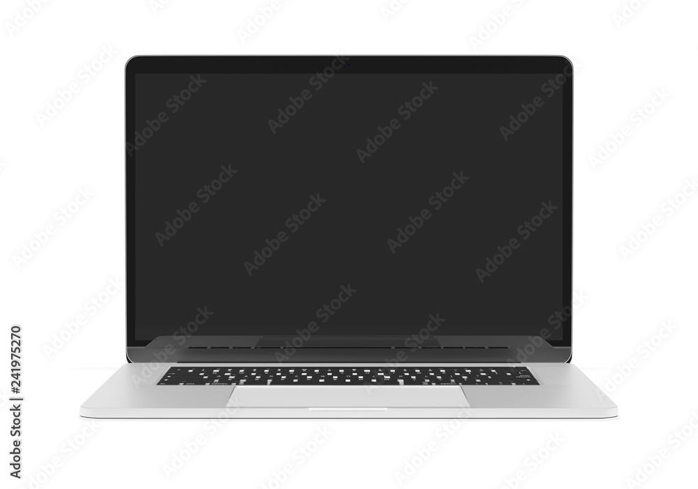 Isolated modern laptop mockup 3d rendering Isolated modern laptop mockup 3d rendering