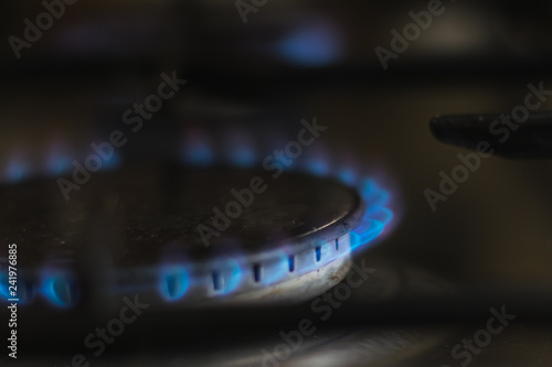 gas burner with blue fire