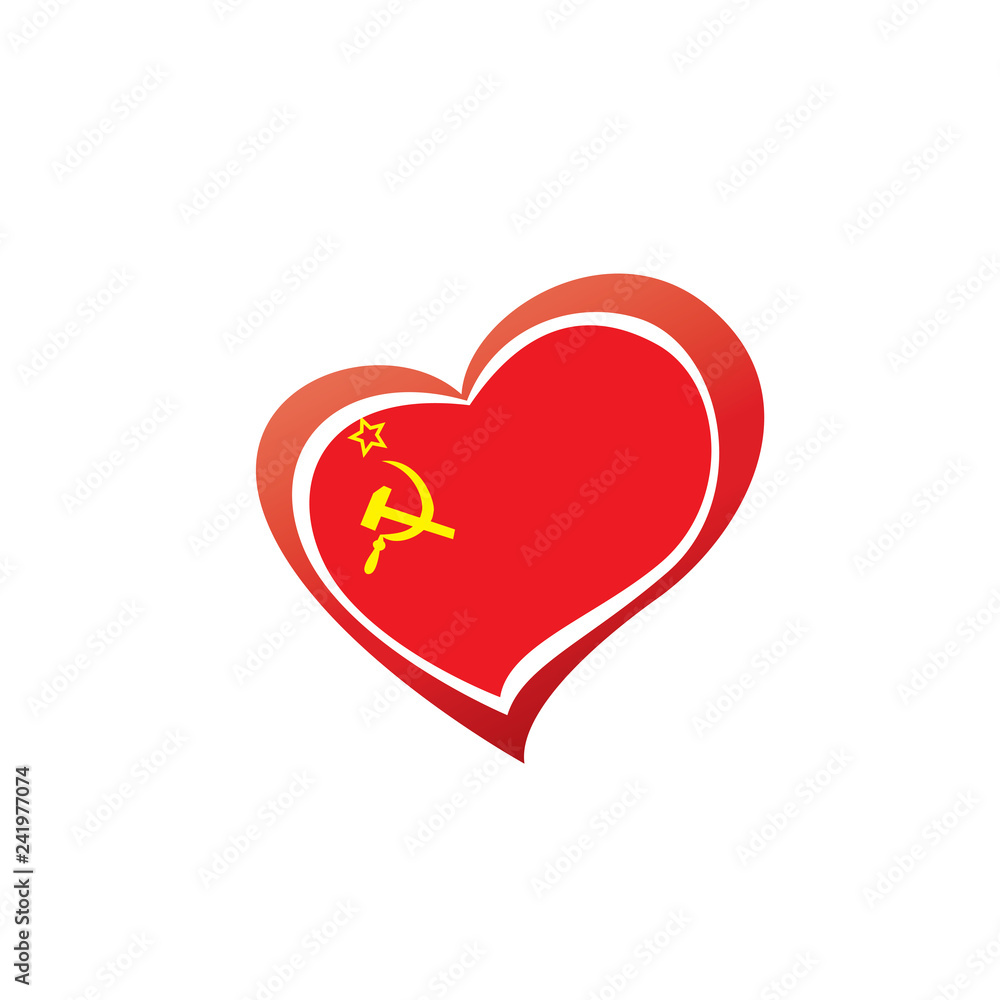 The red flag of the USSR. Vector illustration on white background The red flag of the USSR. Vector illustration on white background