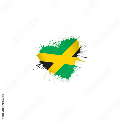 Jamaica flag, vector illustration on a white background