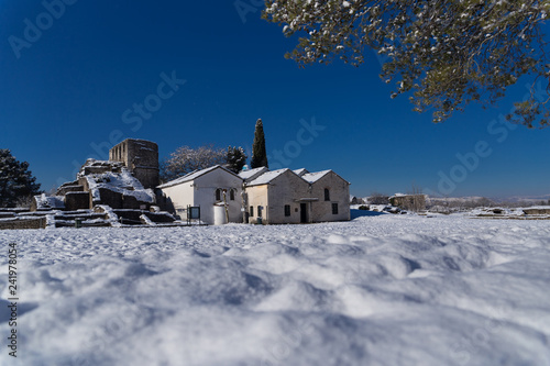 snow ice winter in Ioannina city ItsCale area Greece photo