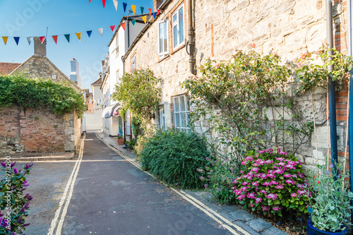 Typical photos of the city of Lymington on the Isle of Wight in UK.