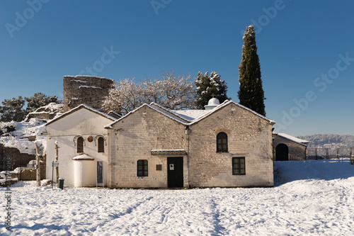 snow ice winter in Ioannina city ItsCale area Greece photo