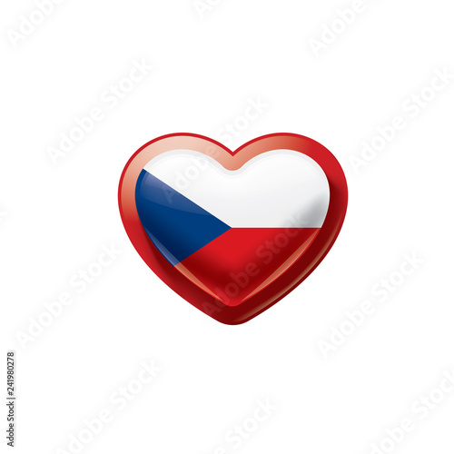 Czechia flag, vector illustration on a white background © butenkow