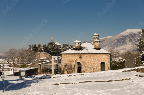 snow ice winter in Ioannina city ItsCale area Greece
