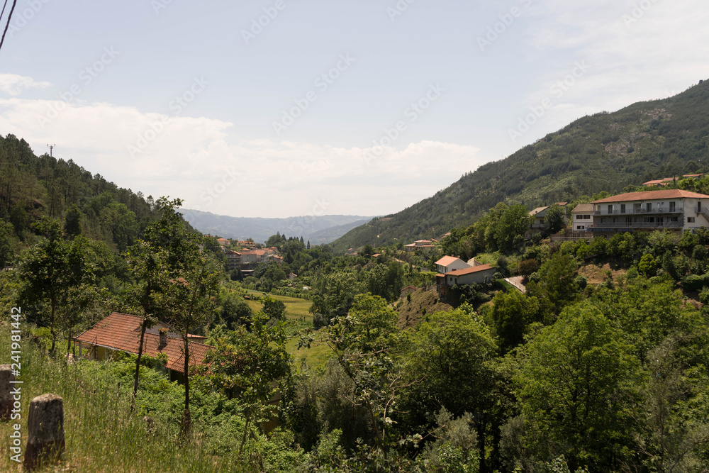 Obraz premium Portugal region Geres, mountains full of caves and thermal water.