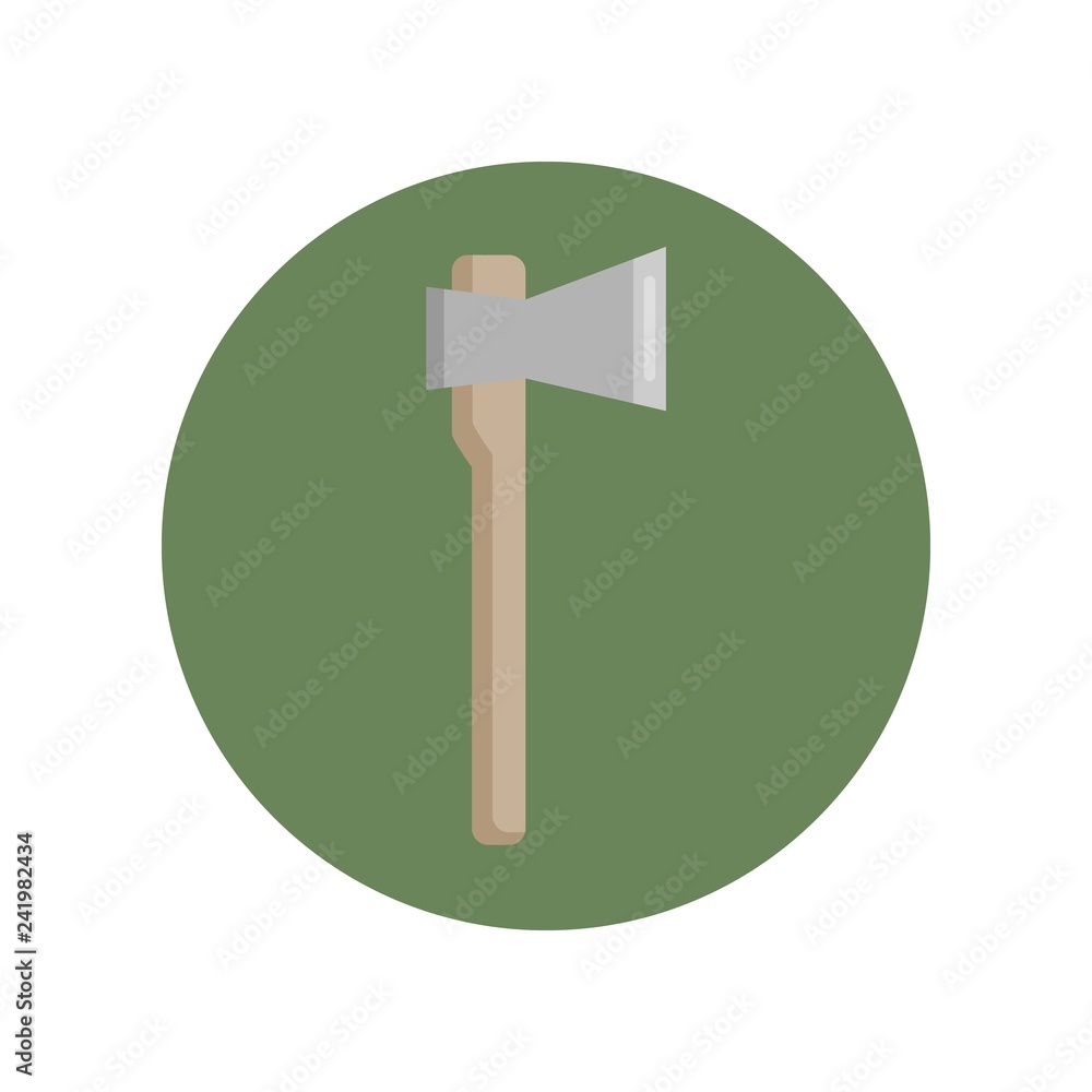 Flat axe icon. Simple vector image for web Flat axe icon. Simple vector image for web
