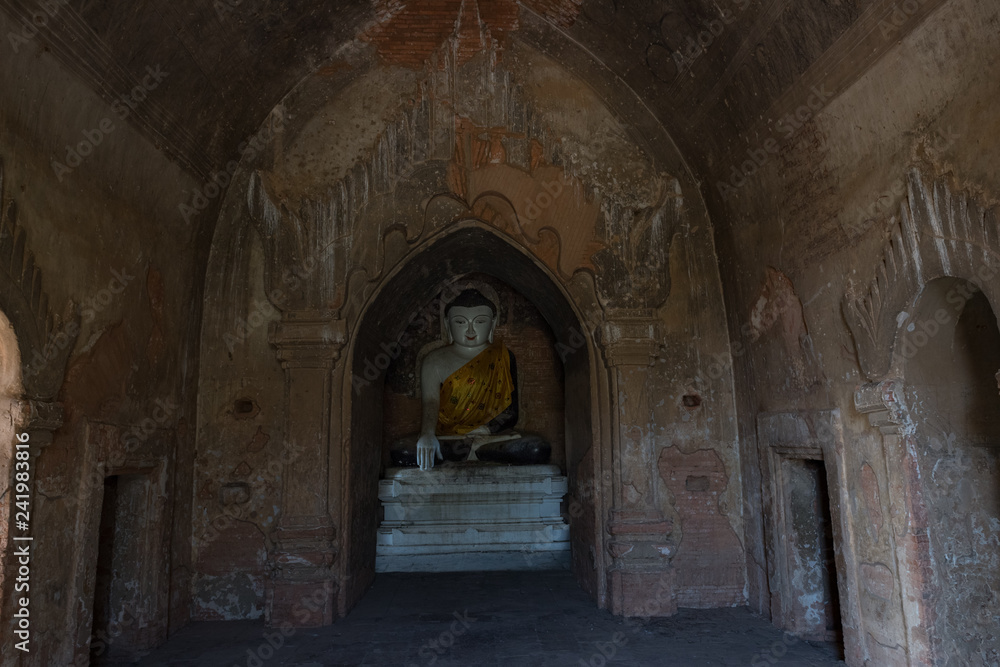 The interior of South Guni Temple,Bagan,  Myanmar