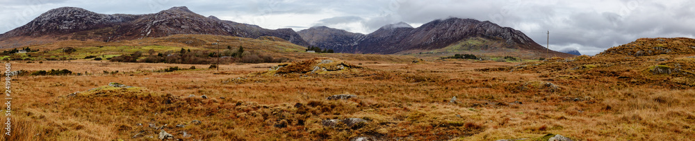 Panorama of mountains in Conemara Panorama of mountains in Conemara