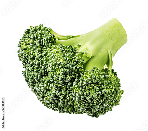 Fresh broccoli isolated on white background with clipping path