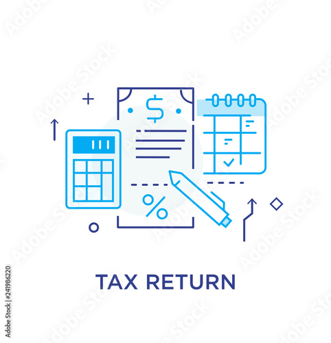 Important business event. Tax return. Calendar planning. forward to success. Finger pointing direction. Success, growth rates. Banner