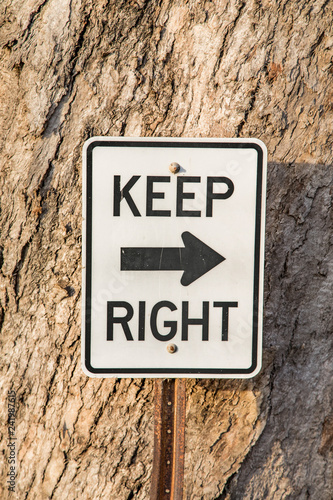 Keep Right Road Sign