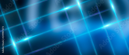 Abstract blue background with rays, laser.