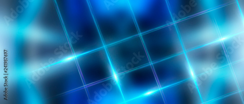 Abstract blue background with rays, laser.