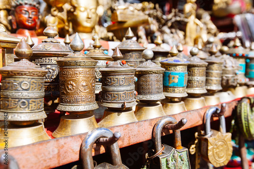 Fototapeta Naklejka Na Ścianę i Meble -  Souvenirs offered on a market, Kathmandu, Nepal