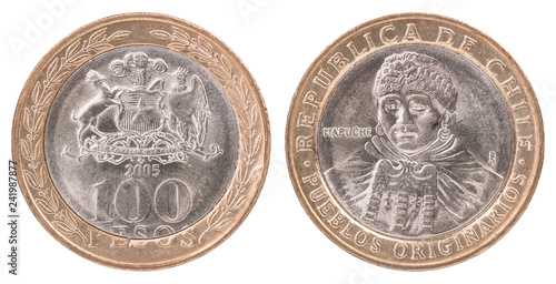 Chilean Pesos coin photo