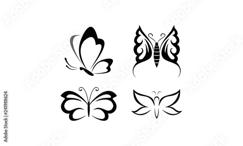 set template logo butterfly