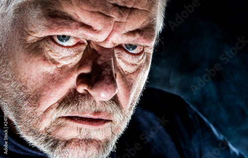 Принти на полотні Portrait of a senior, stern looking man