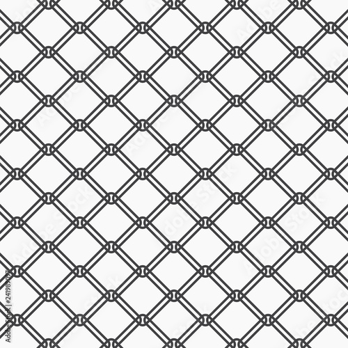fence steel netting seamless pattern. Metal cage background illustration