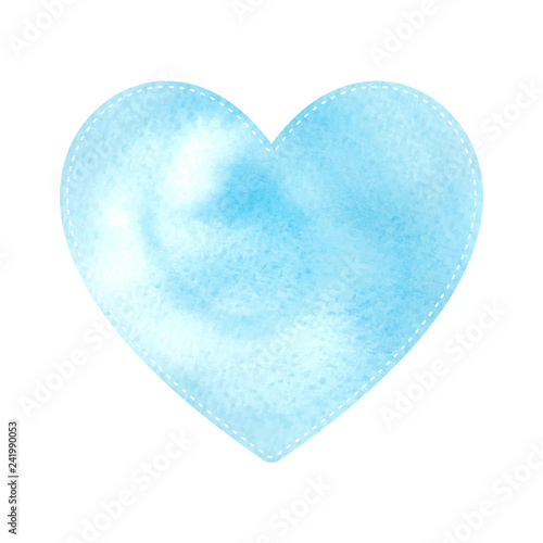 Blue heart pattern shapes on white background