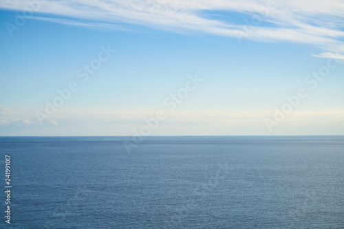 Blue sea and sky background