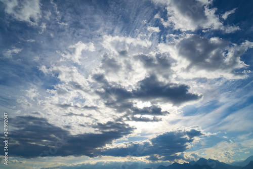 Sky and clouds background